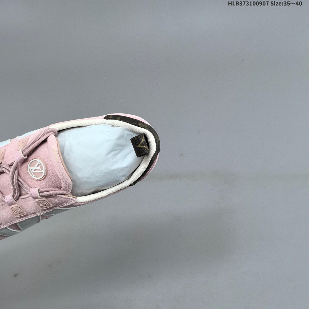 Louis Vuitton Sneakerina Pink Low-Top Lace-Up Sneakers