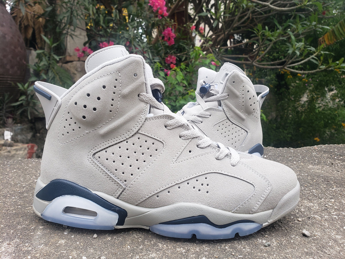 Jordan Air Jordan 6 Gray Navy High-Top Sneakers