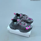Balenciaga Kids Chunky Lace-Up Sneakers, Silver and Charcoal
