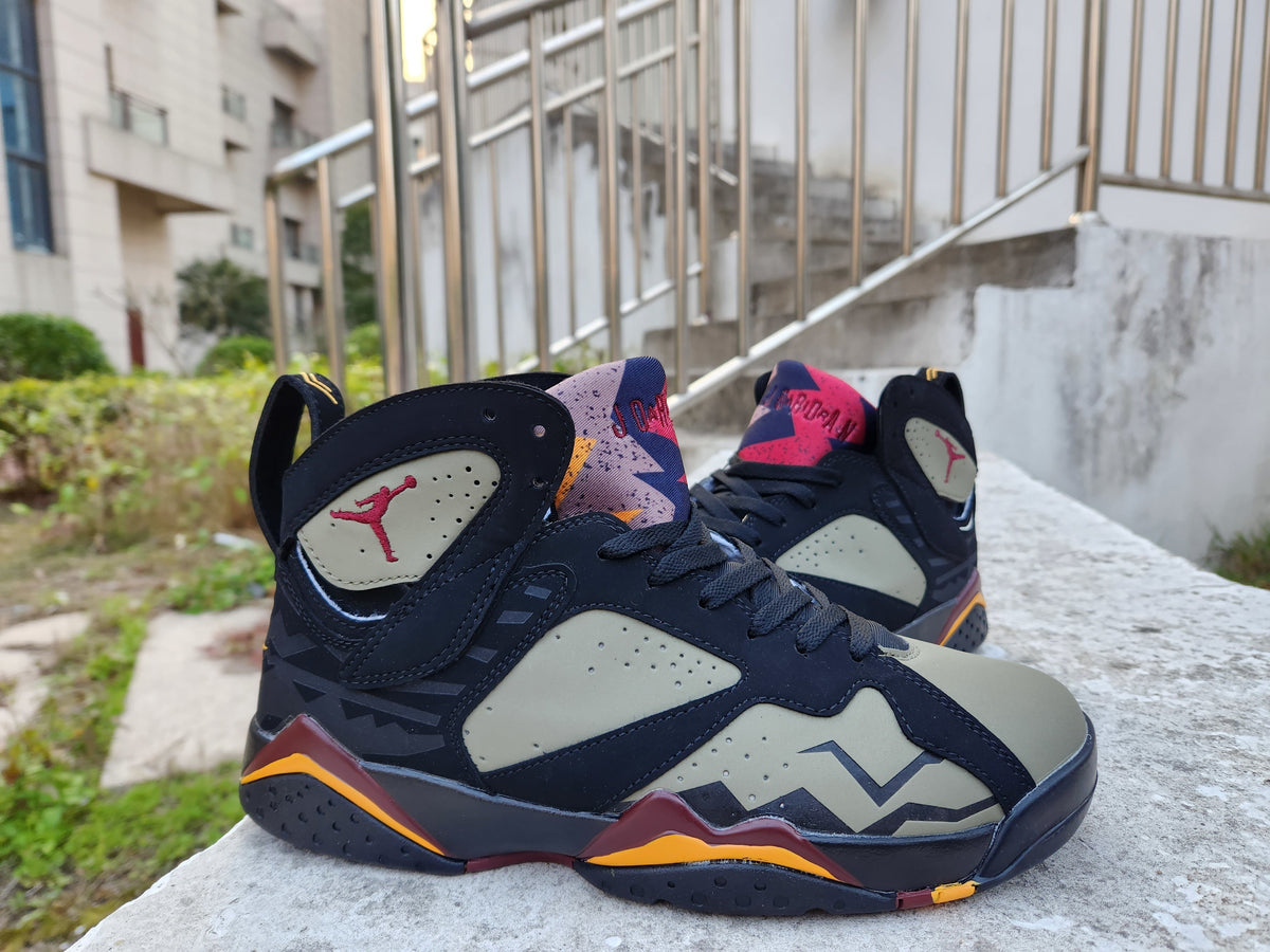 Air Jordan 7 Black Olive Green High-Top Sneakers