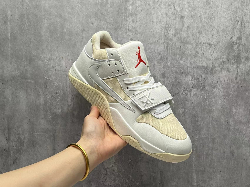 Nike Jordan x Travis Scott Sneaker in Sail and Yellow