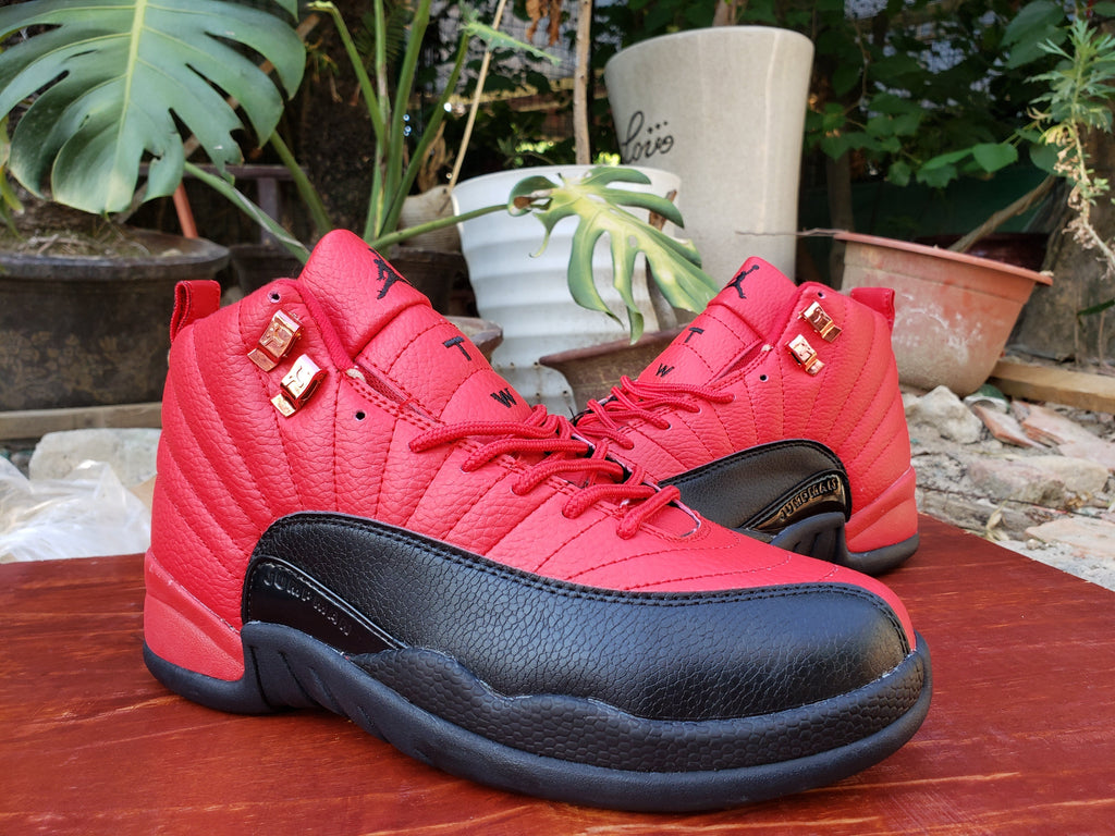 Air Jordan 12 High-Top Sneakers in Red/Black or Black/Purple