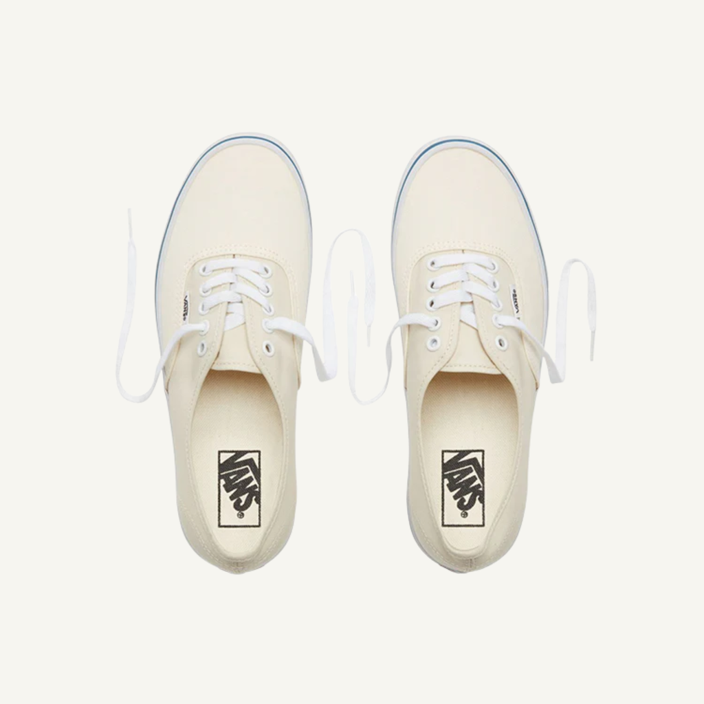 Vans Men's Cream Authentic Canvas Sneakers, VN000EE3WHT