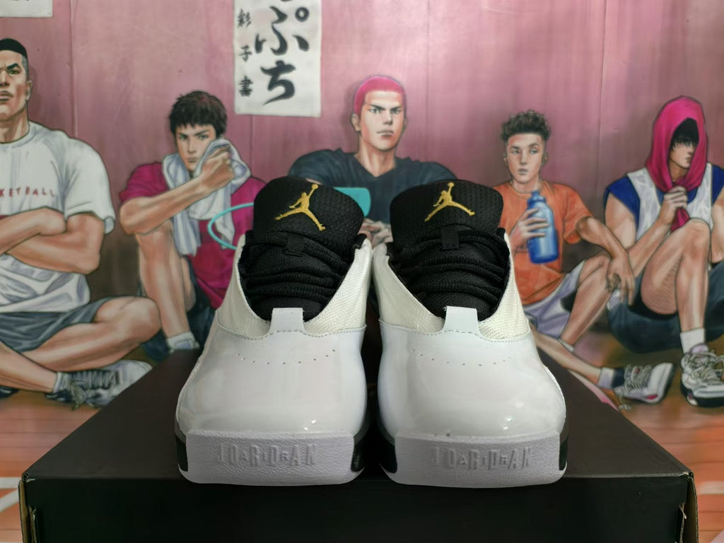 Jordan White and Black Basketball Sneakers