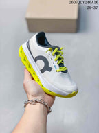 On Cloudstratus 3 Kids' Running Shoes White and Lime