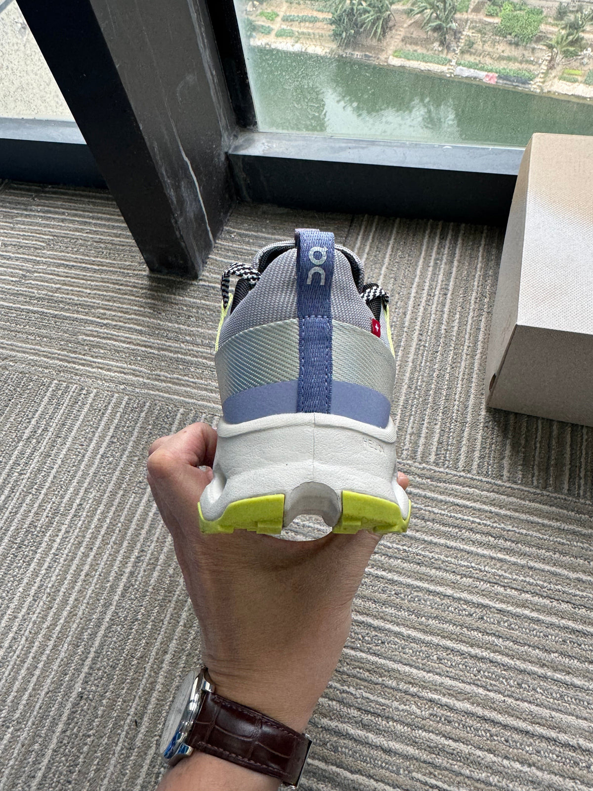 On Running Cloudsurfer AP-10 Sneakers in Gray and Lime