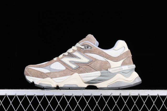 New Balance 9060 HSB Sneakers in Taupe and White
