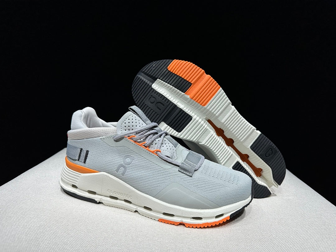 On Cloudnova 2 Sneakers Gray and Orange