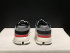 On Cloudnova Form 2 Sneakers in Fog Gray and Red