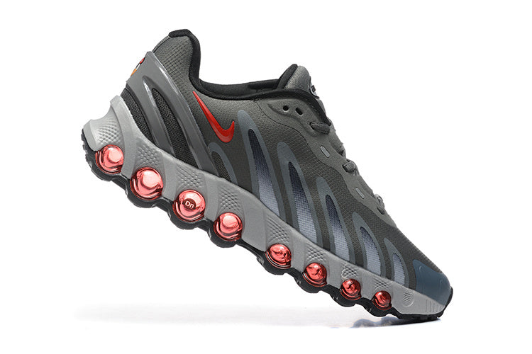 Nike Air Max Grey and Red Running-Style Sneakers