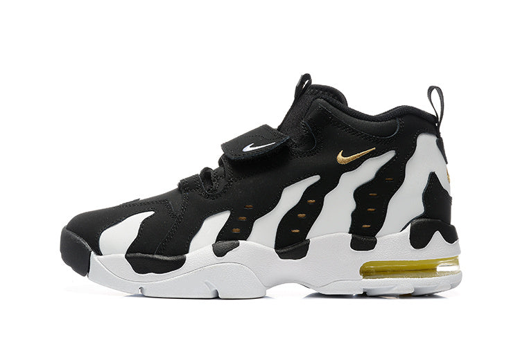 Nike Air More Uptempo Black White Gold Sneakers
