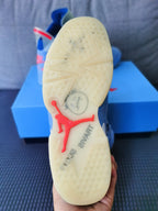 Jordan 6 Travis Scott Blue High-Top Sneakers