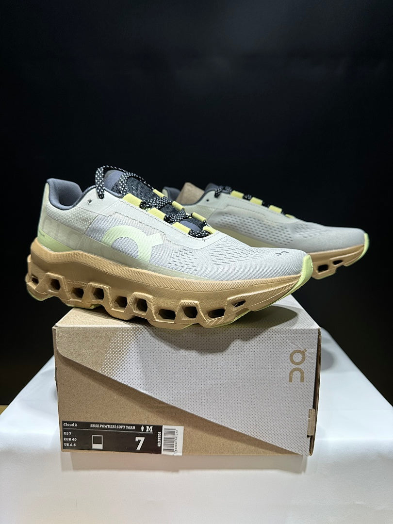 On Cloudmonster Sneakers in Sand Dune