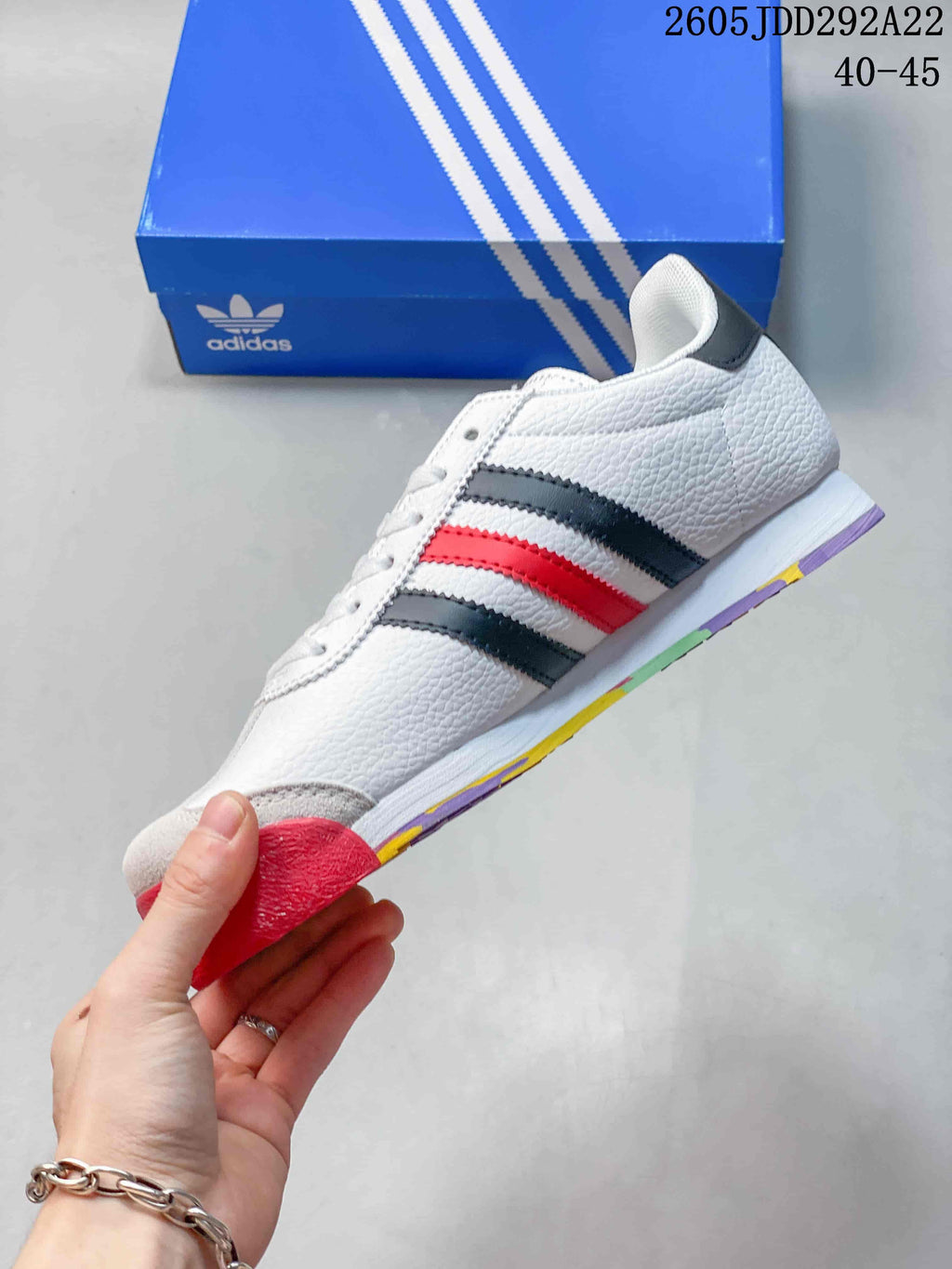 adidas Originals Samoa Sneakers White Black Red 675033