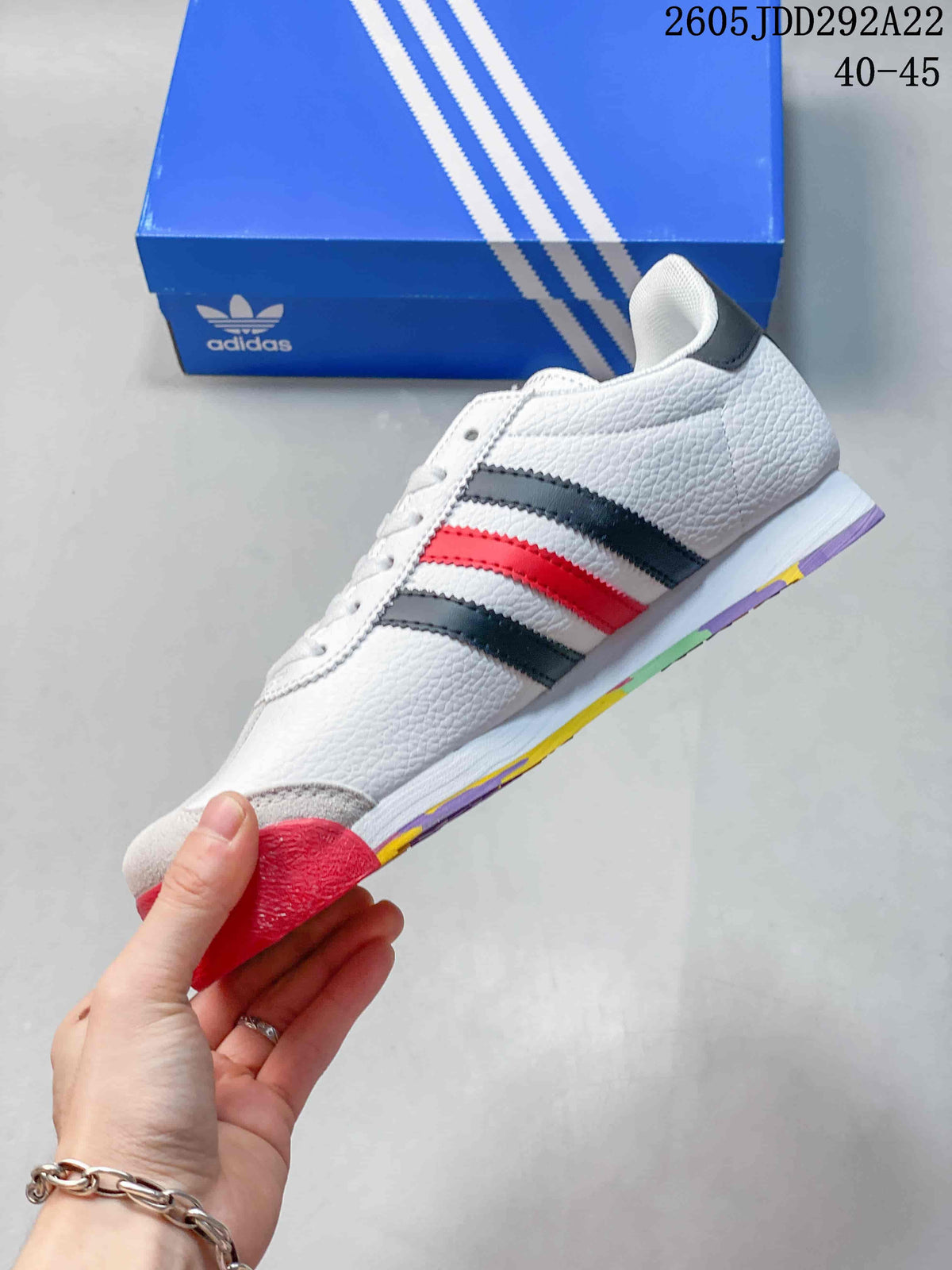 adidas Originals Samoa Sneakers White Black Red 675033