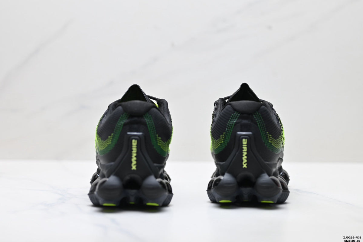 Nike Air Liquid Max Sneakers Black and Volt Green