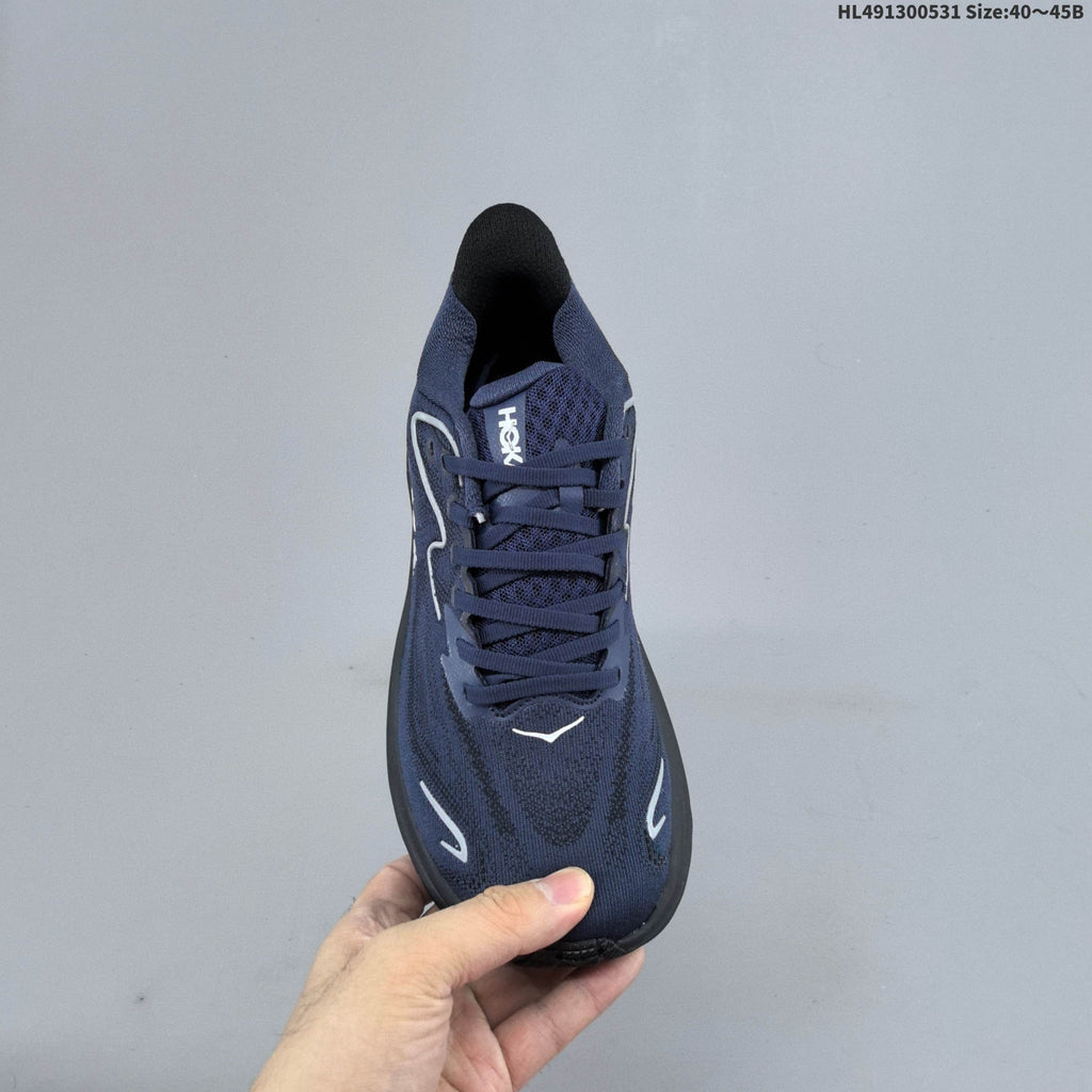 HOKA Clifton 10 Running Shoes in Navy and Black