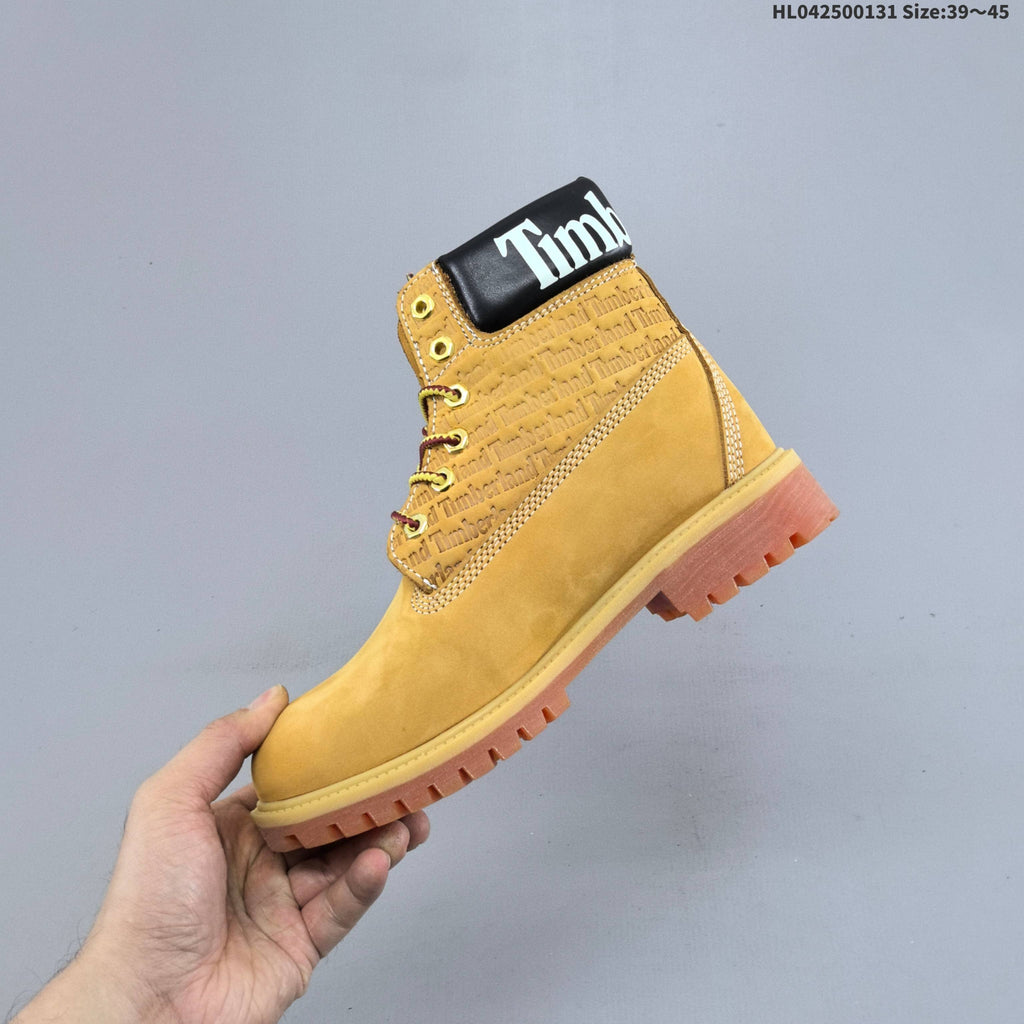 Timberland Yellow Lace-Up Ankle Boots