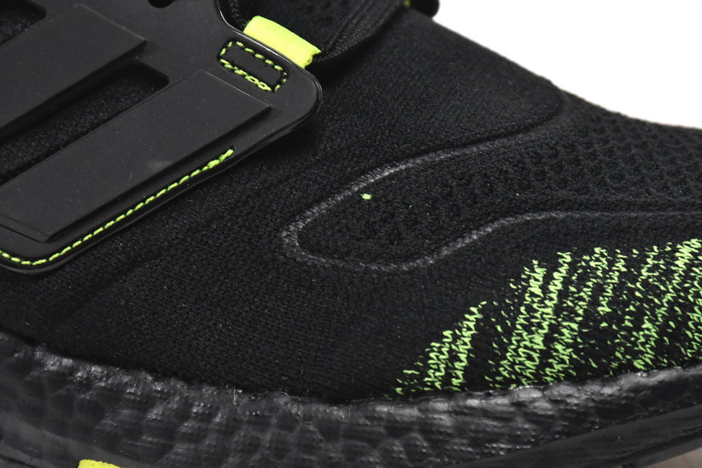adidas UltraBoost 22 Running Shoes, Black/Solar Yellow GX5915