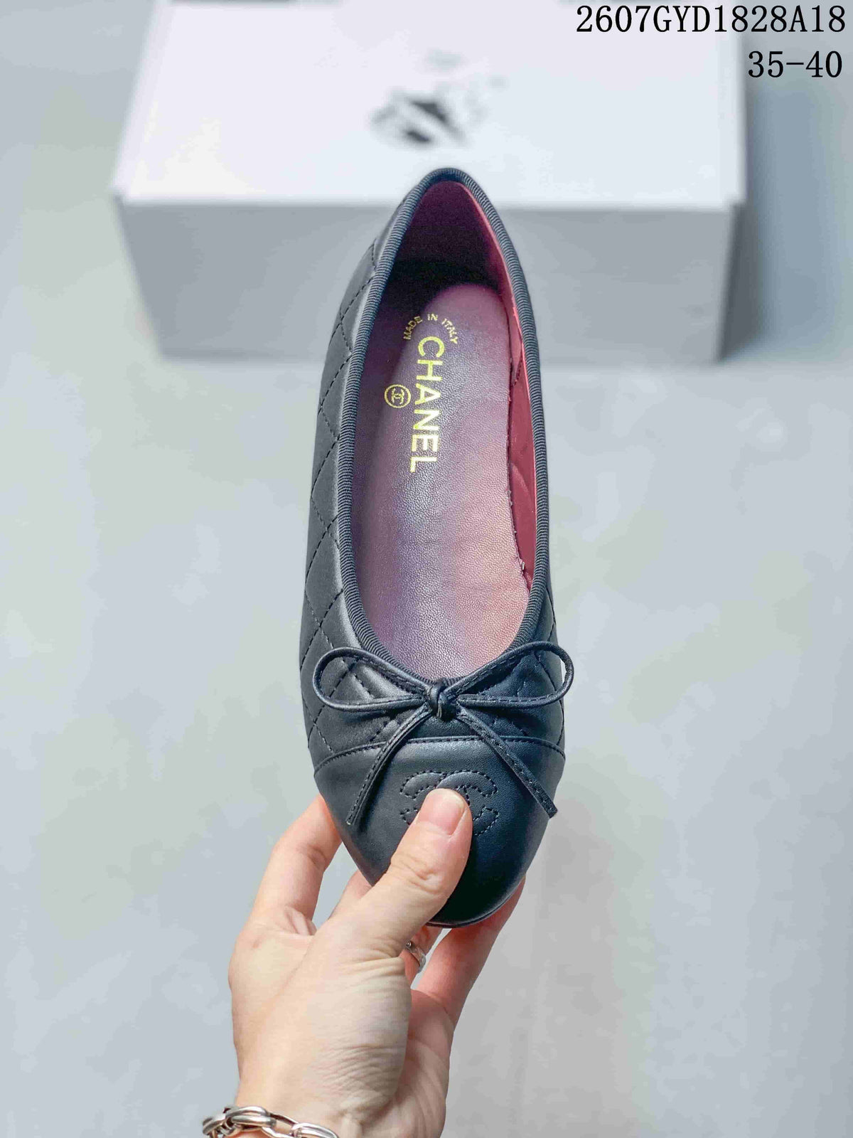 Chanel Quilted Ballet Flats Black 2607GYD1828A18