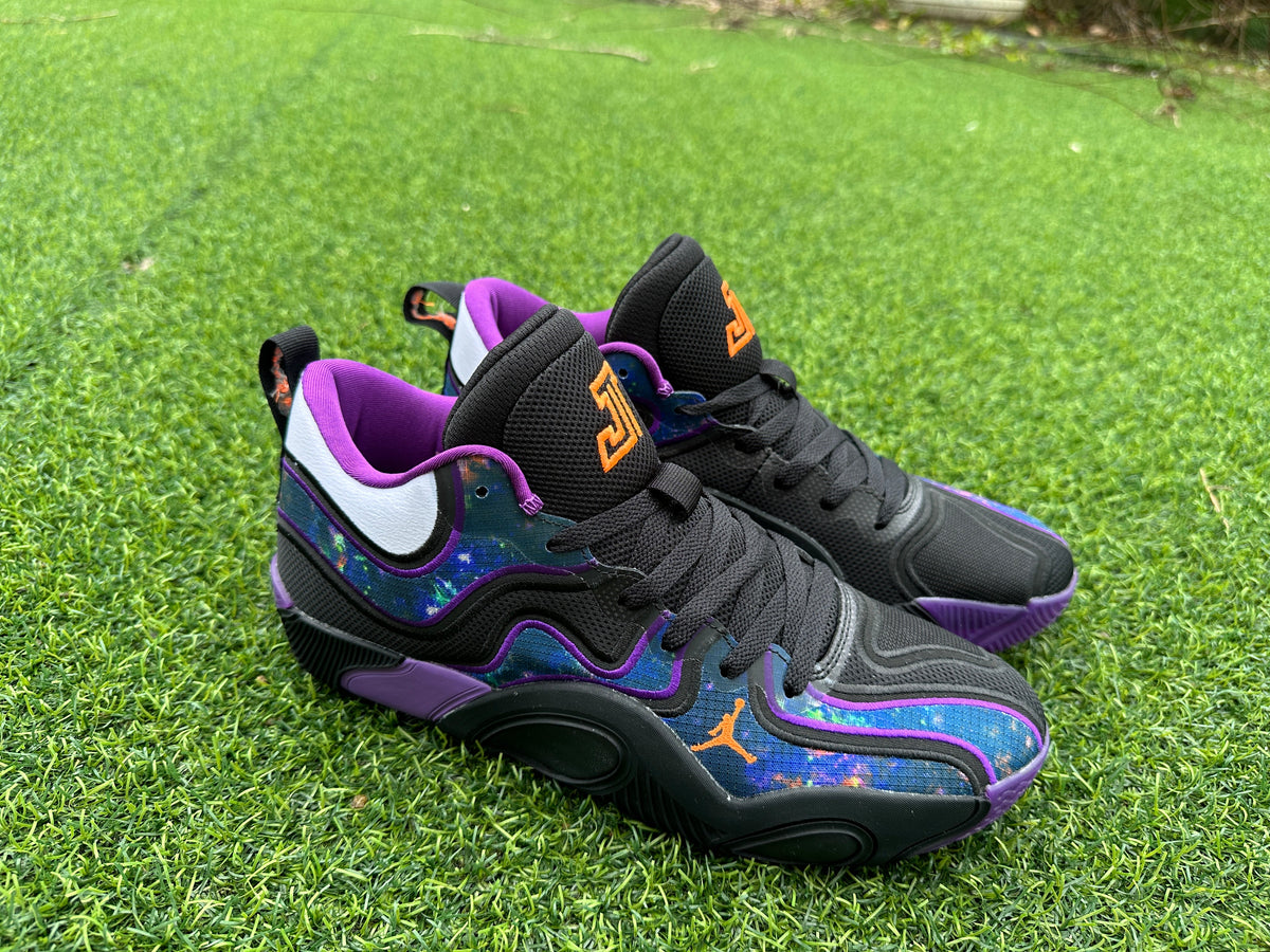 Jordan 680-3 Black Purple Basketball Sneakers