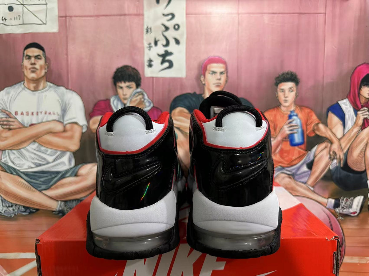 Nike Air More Uptempo White Black Basketball Sneakers