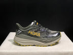 HOKA Stinson 7 Trail Running Shoes, Gray and Yellow