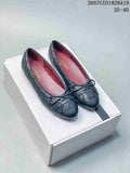 Chanel 26P Washed Denim Ballet Flats Black and Blue