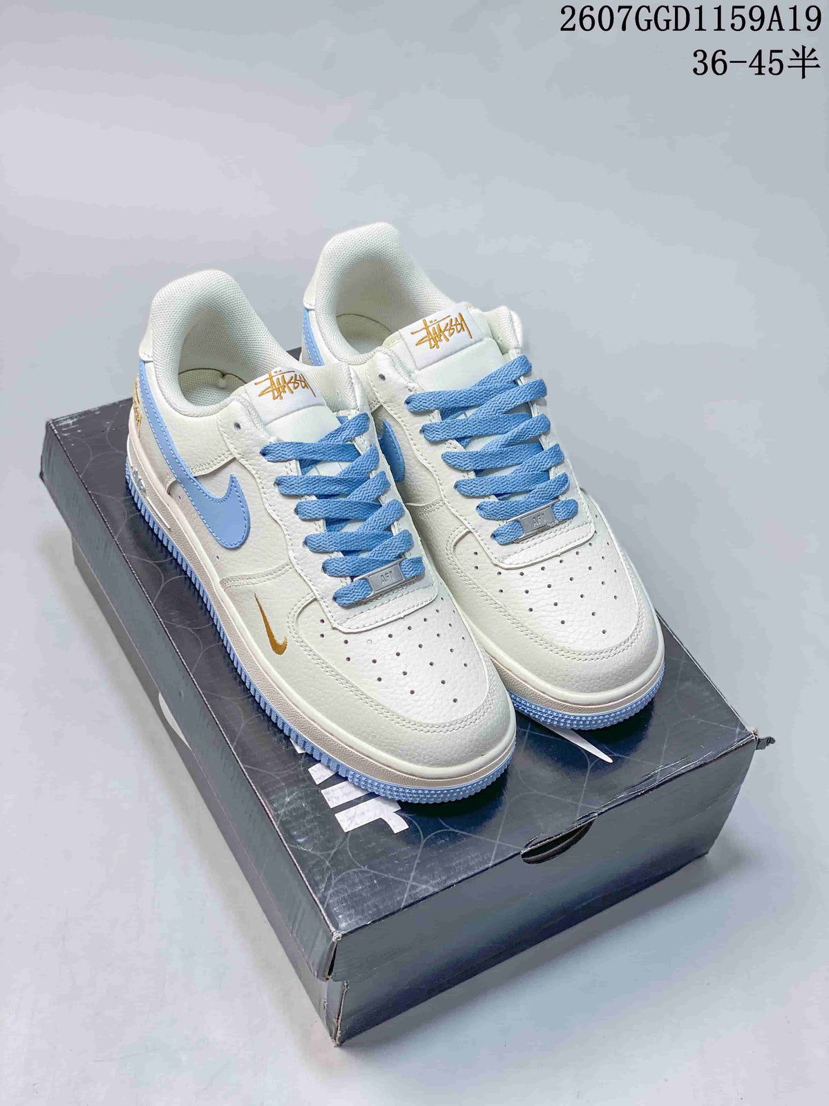 Nike Air Force 1 '07 Low White Light Blue Sneakers