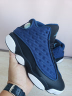 Air Jordan 13 Black Deep Blue Reflective Sneakers