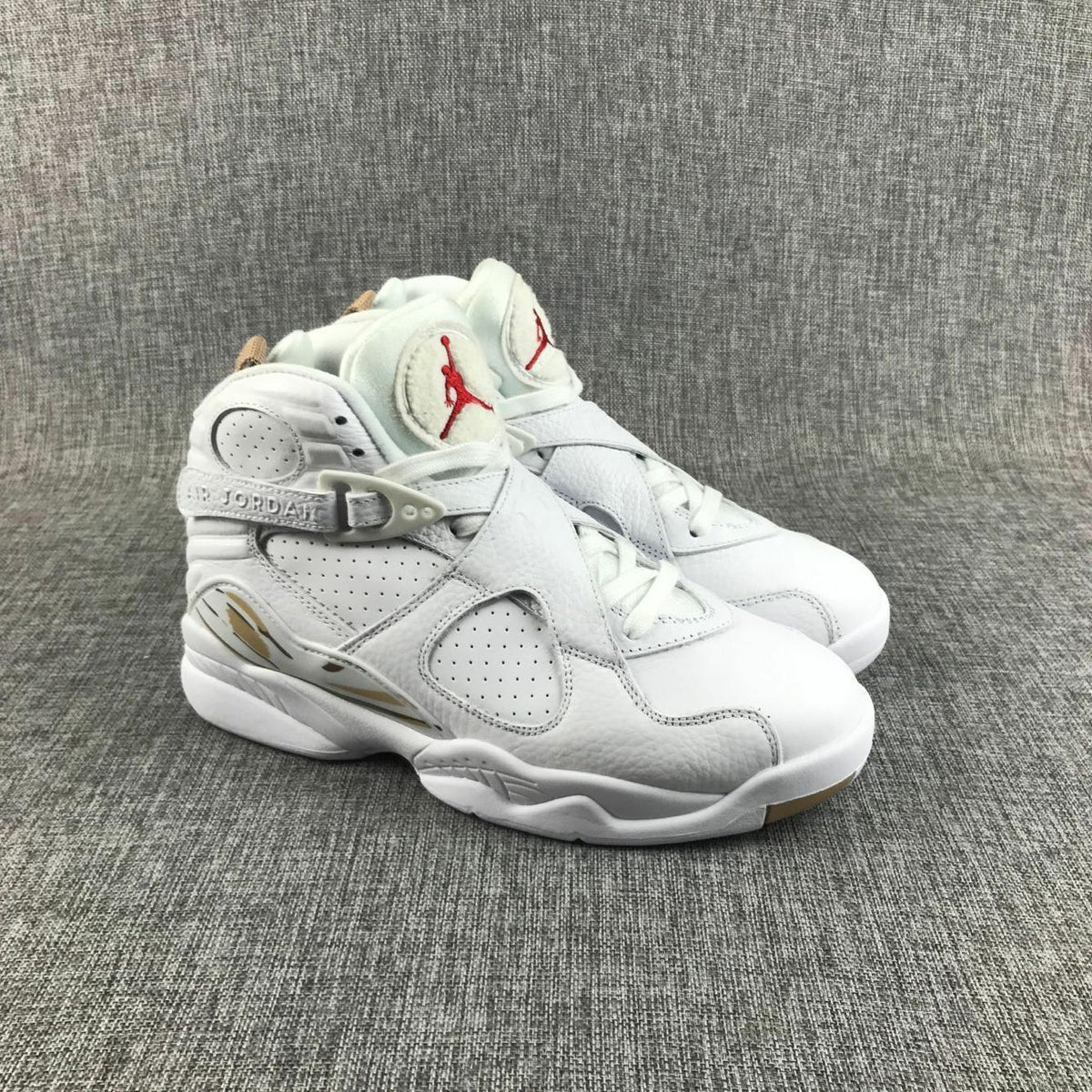 Air Jordan 8 Retro OVO White Metallic Gold Sneakers