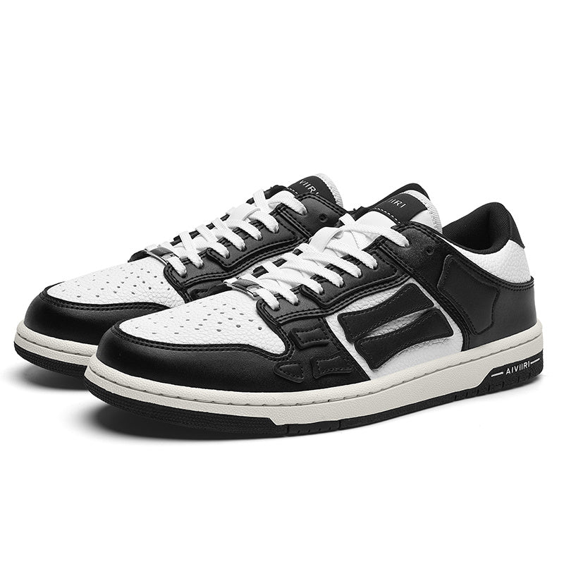 Aiviri Black and White Low-Top Sneakers FS003-004