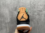 Jordan 4 Retro Sneakers in Black, Green and Tan