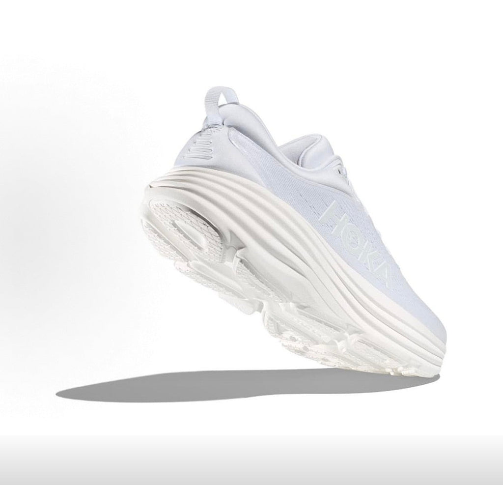 HOKA Bondi 8 White Running Sneakers