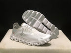 On Cloud 6 Coast Sneakers, White and Gray