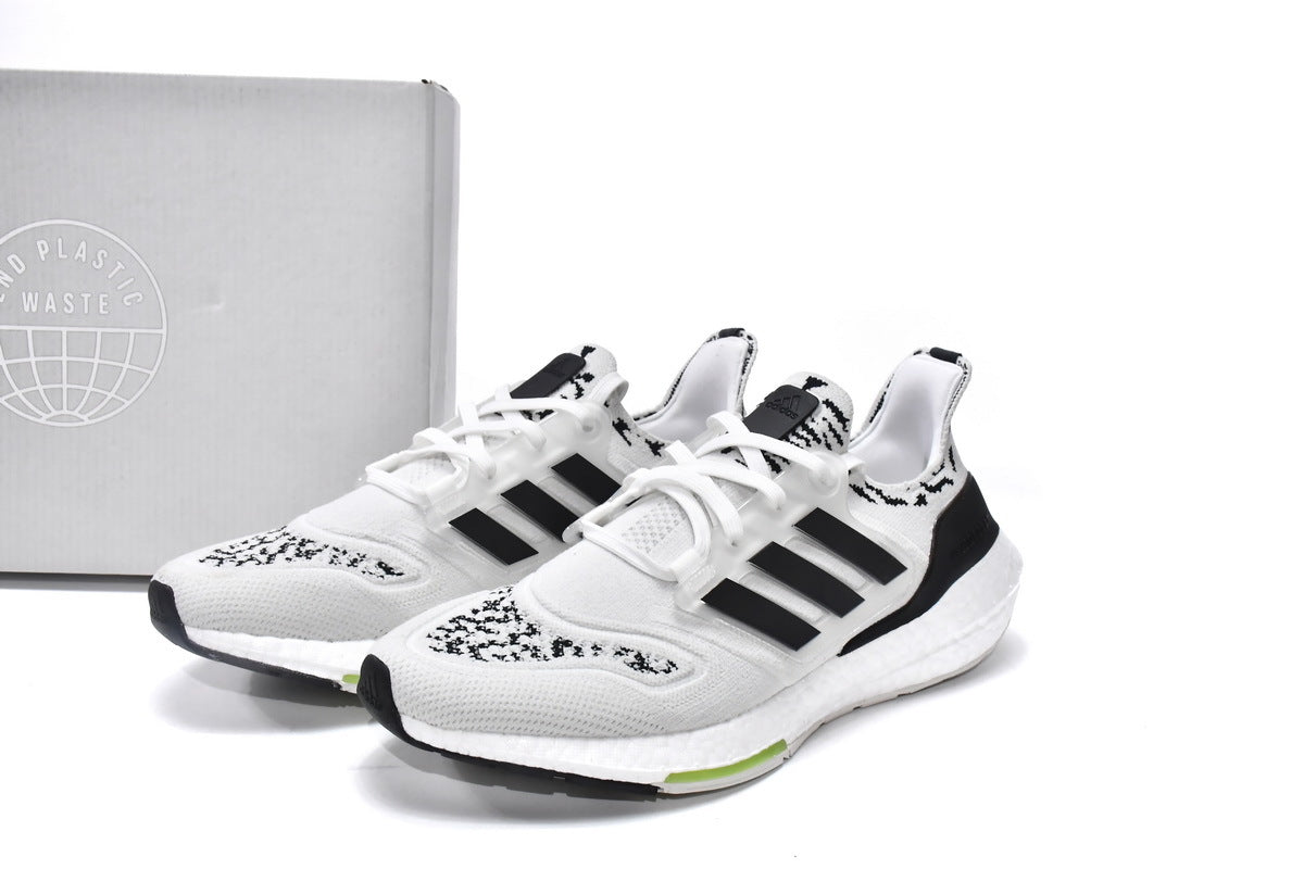 adidas UltraBoost 22 GX5573 White Black Zebra Running Shoes