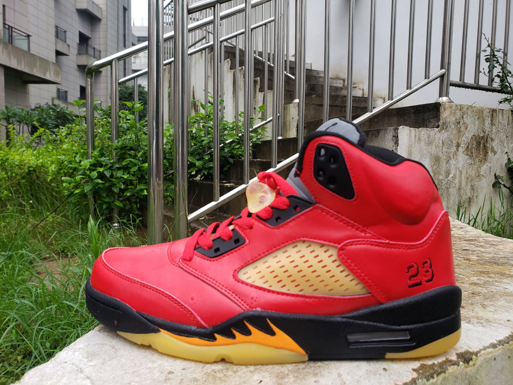 Air Jordan 5 Red Black Basketball Sneakers