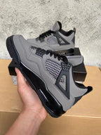 Jordan 4 Grey and Black Sneakers