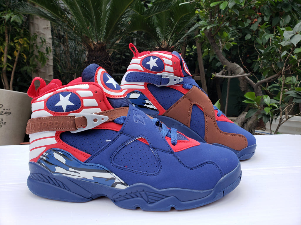 Jordan Air Jordan 8 High-Top Sneakers in Blue
