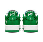BAPE STA Low Sneakers in Green and White 1H70-191-001