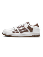 AIVIRI MFS003-126 White and Brown Low-Top Sneakers