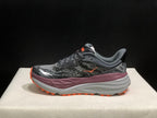 HOKA Stinson 7 Trail Running Shoes Gray Orange