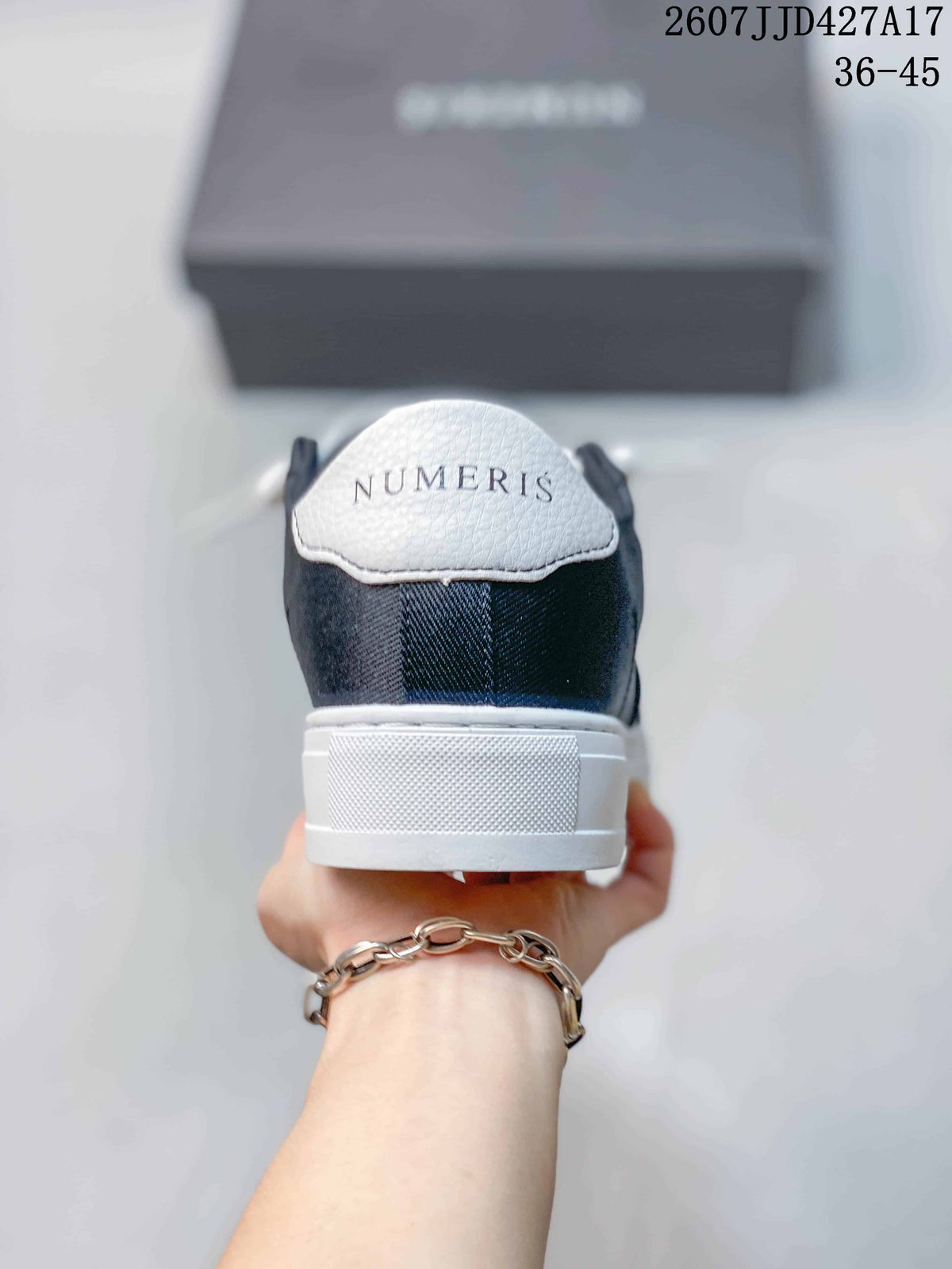 NUMERIS Denim Sneakers Navy and White 07JJD427A