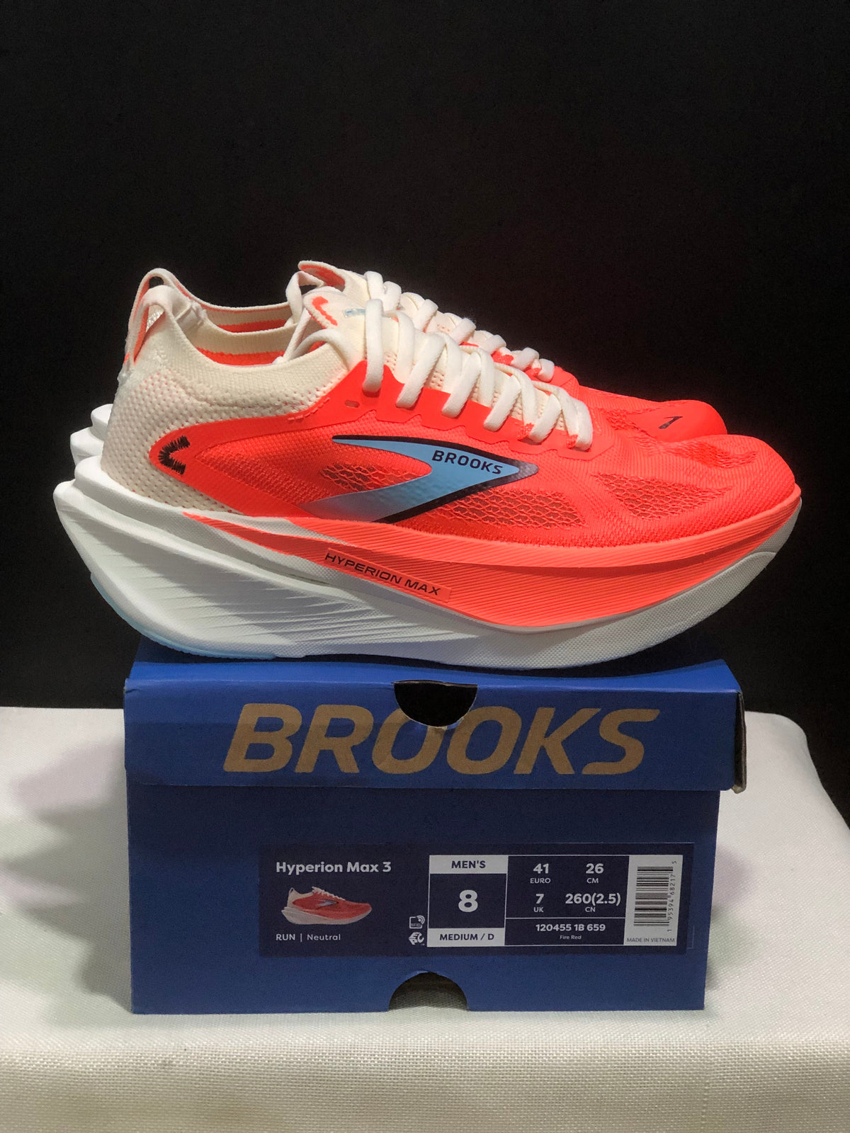 Brooks Hyperion Max 3 Running Shoes, Coral and White