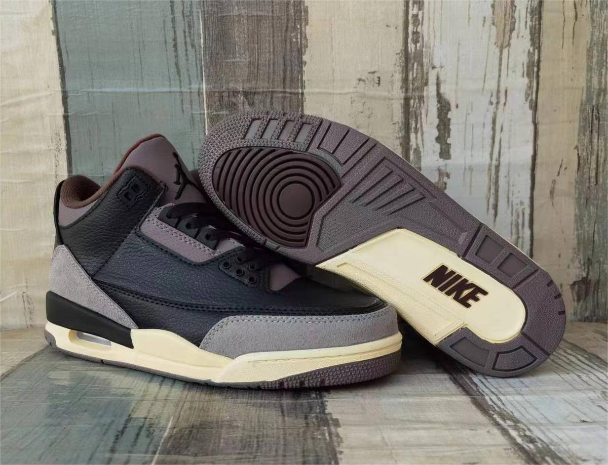 Jordan 3 Men’s Sneakers in Black and Coffee