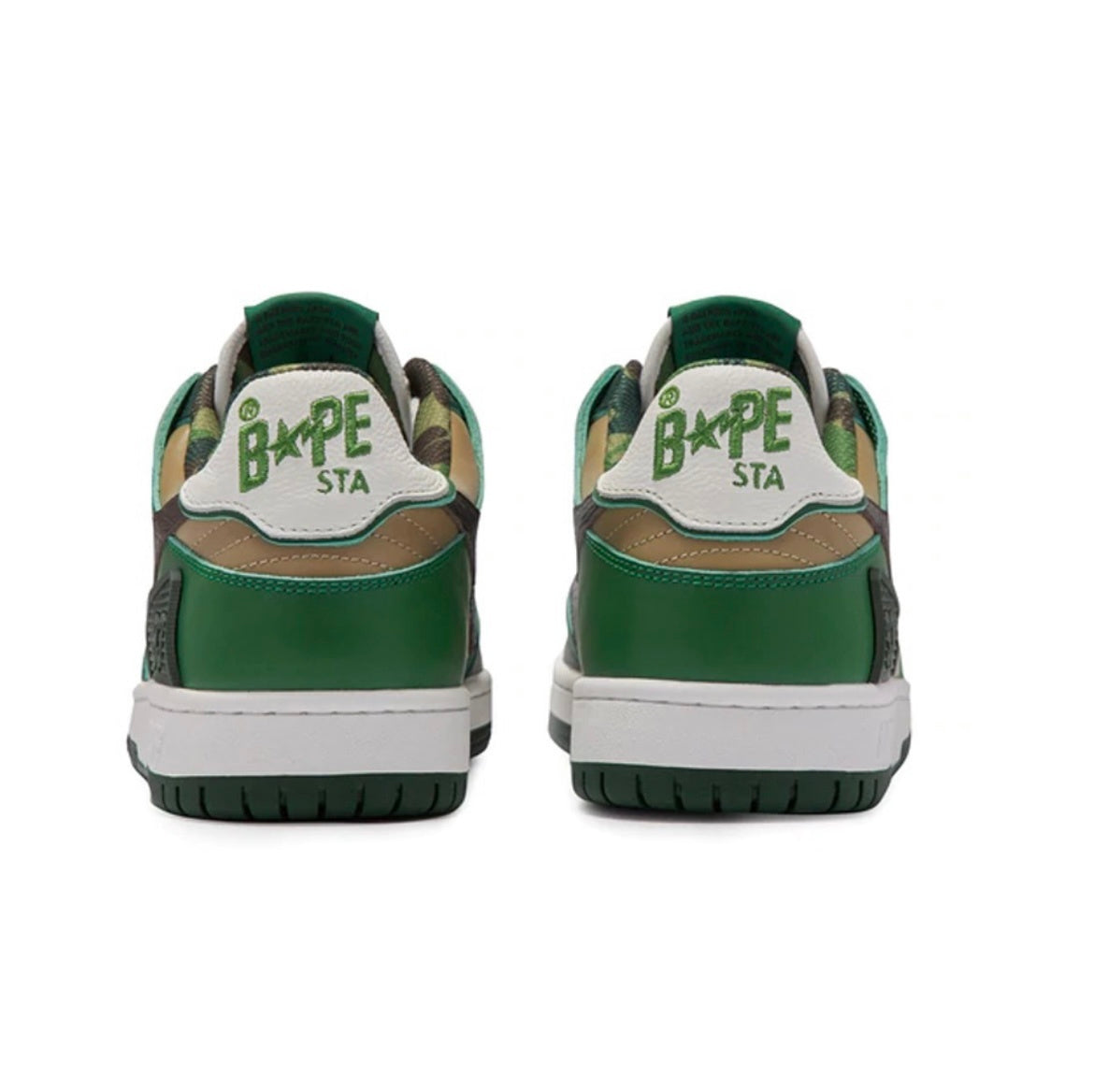 BAPE SK8 STA Low-Top Sneakers in Green Camo