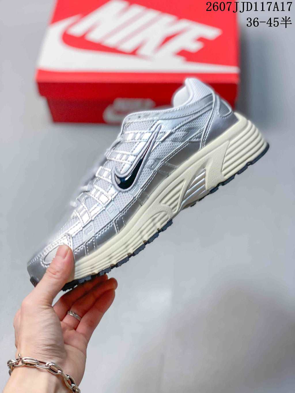 Nike P-6000 Sneakers White Silver 2607JJD117A17
