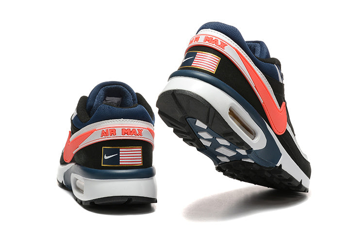 Nike Air Max Black and Coral Sneakers