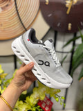 On Cloudsurfer Running Shoes in Silver and White