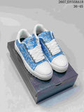 NUMERIS Blue Low-Top Platform Sneakers 2607JDY558A18
